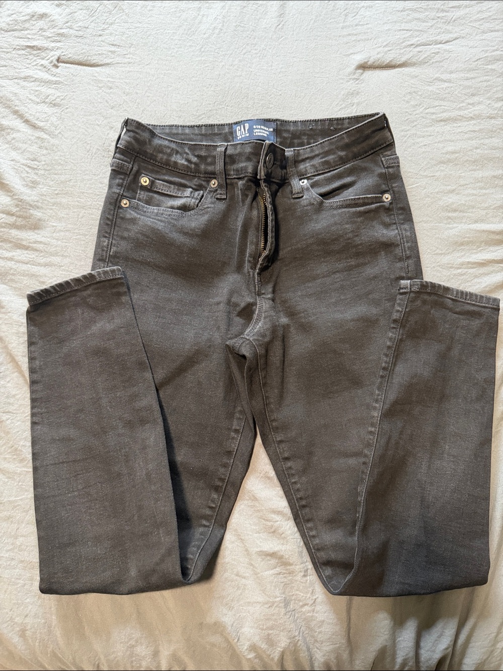 GAP Women's Charcoal Black Skinny Jeans